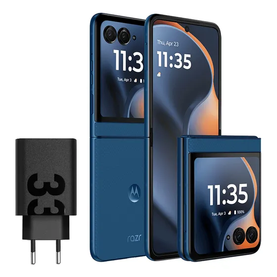 Motorola Razr 60 5g 512gb/ 12gb Ram Expande 24gb-azul. Moto Ai. Cámara 50mp, 13mp, 32mp. Ip48, Sumergible, Gorilla Glass Victuss.