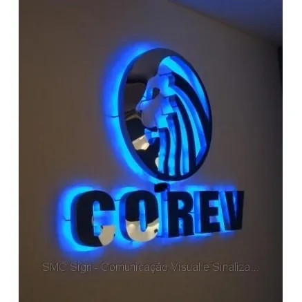 Letra Caixa Alta (aço Inox) Com Led
