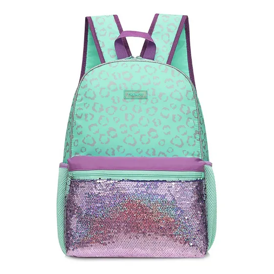 Mochila Trendy 17620 Color Agua Diseño De La Tela Lisa