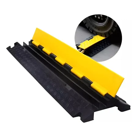 Pasa Cables Protector De Cable Rampa (2 Canales) Color Negro-amarillo Soporta 10t