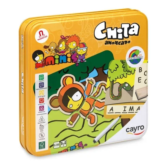 Juego Chita Ahorcado Magnético En Caja De Metal Travel Size