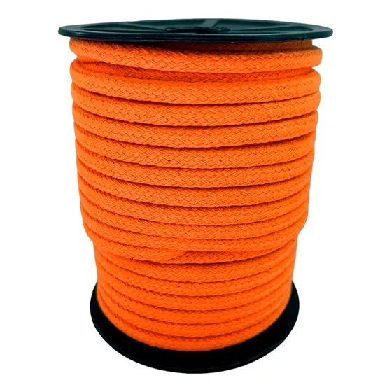 Cordão Corda Fio 5mm Algodão 20m Colorido São José Macramê Cor Laranja