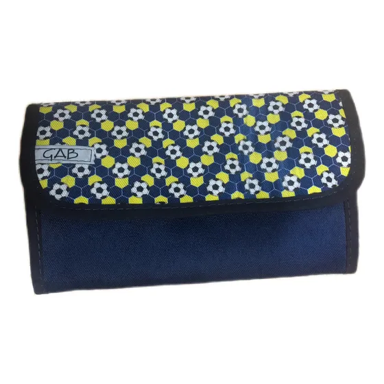 Cartuchera Gab Enrollable Azul Amarilla 3 Cierres Belgrano R