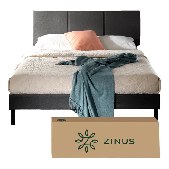 Base De Cama Premium Zinus 1.5pl 105x200x30cm Cambril Resp Color Gris oscuro