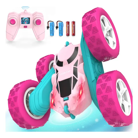 Coche Rc 4wd Doble Cara Cosone Rosa Para Niñas 6-12 Años