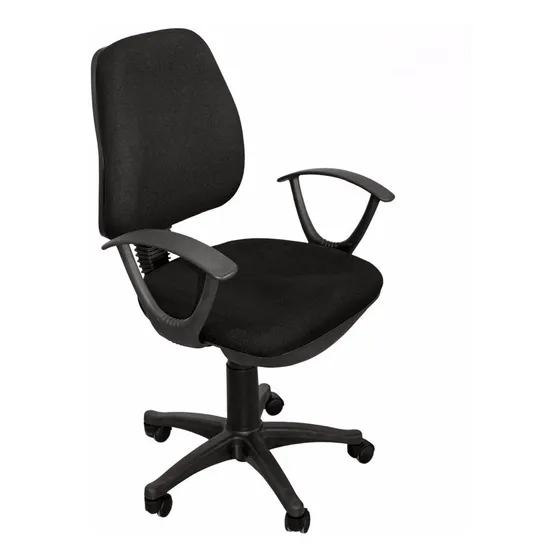 Silla Ejecutiva Bayka Pisa Acolchada Tela Negra Nueva