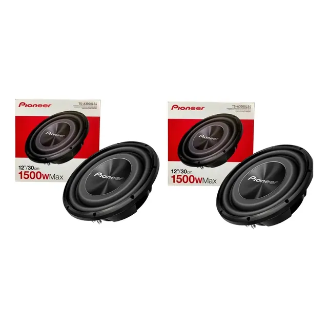 2 Subwoofer Plano 12 Pioneer 1500w 1 Bobina Ts-a3000ls4 4ohm