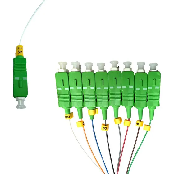 Kit C/10 Splitter Óptico 1x8 Conectorizado Sc Apc Balanceado