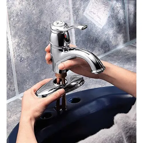 6102 Kingsley One Handle Bajo Arco Baño Llave Cromado