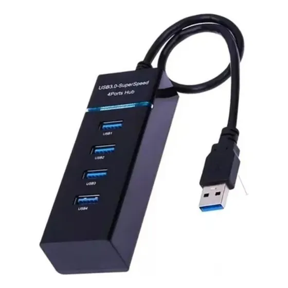 Hub Usb 3.0  Com 4 Portas Para Notebook Varias Entradas Usb