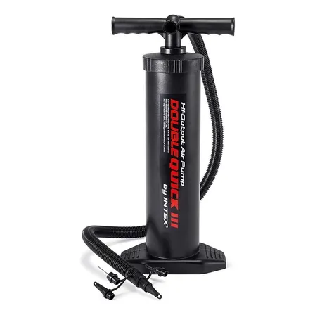 Bomba de Aire Manual Intex Black Double Quick Large Negro