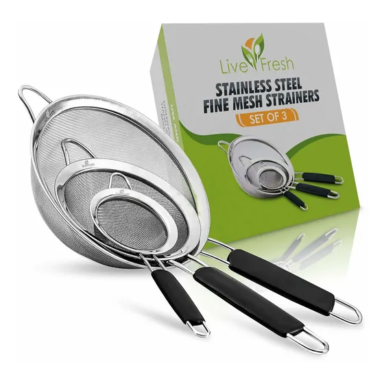 Livefresh Set Dor Fino Premium Mallae Acero Inoxidable 3