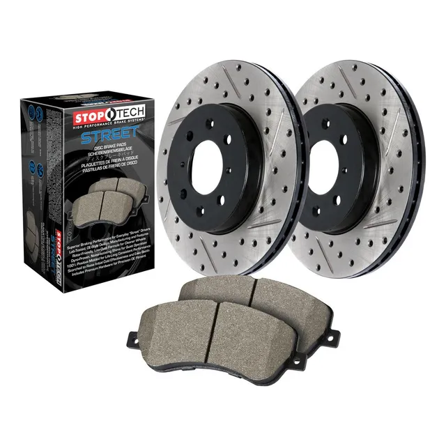 Stoptech Juego Eje Calle Perforado Ranurado Kit Freno