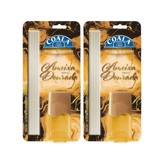 Kit 2 Coala Difusor De Aromas Ameixa Dourada 100ml