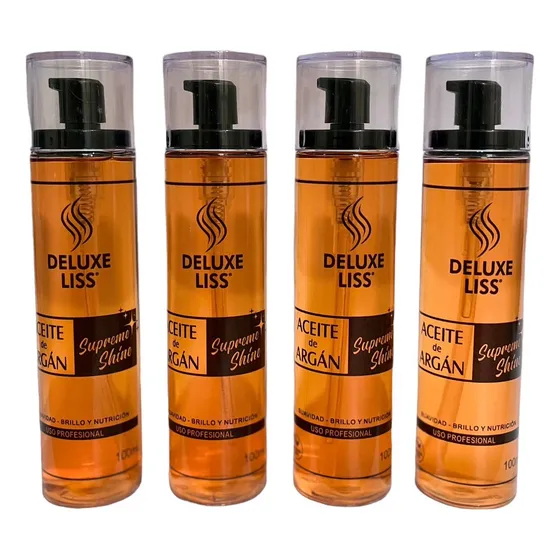 Aceite De Argán Deluxe Liss® 100% Orgánico Kit X 400ml!