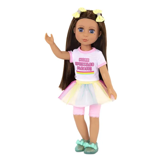 Doll Battat Glitter Kika Para Niñas, 14 Pulgadas, Con Traje 