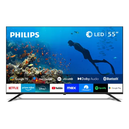 Smart TV Philips Led 55"" Ultra HD Google TV 55pud7019