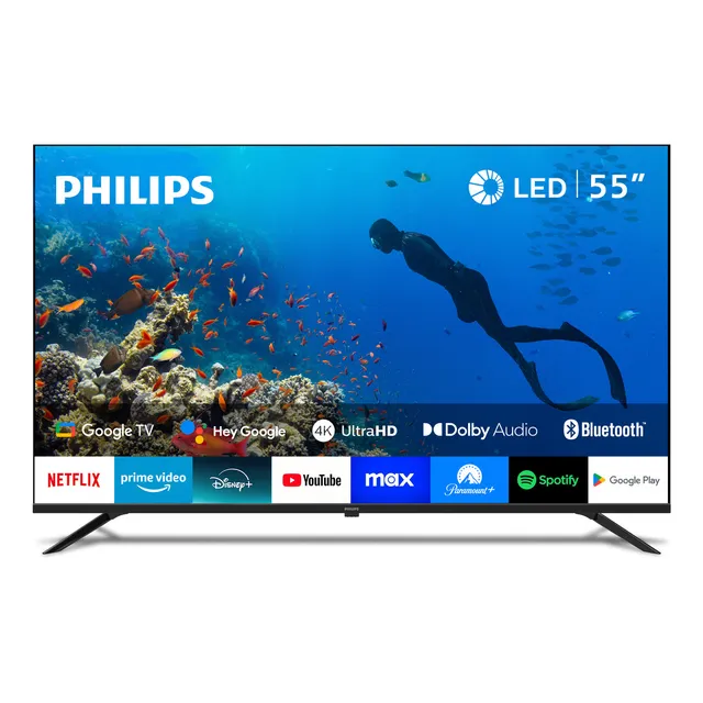 Smart TV Philips Led 55" Ultra HD Google TV 55pud7019