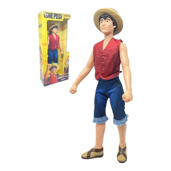 Boneco Monkey D. Luffy One Piece Netflix 45cm Articulado