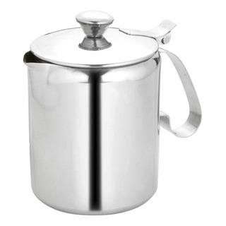 Bule Leiteira Leite Café Aço Inoxidável 750ml Com Tampa Bule Leiteira Leite Café Aço Inoxidável 750ml Com Tampa