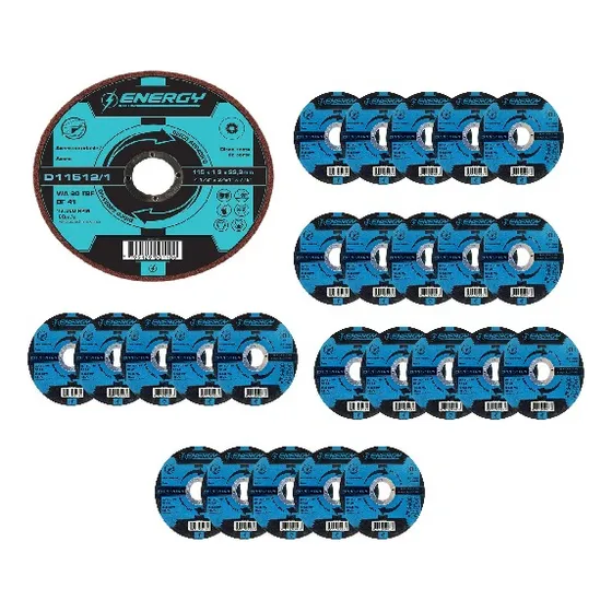 Disco Corte 4-1/2 X1.2x22.2mm Metal Acero Inoxidable 100 Pc Color Azul