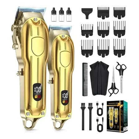 Máquina Para Cortar Cabello Profesional Kit De Cortadoras, Cortapelos Inalámbrico Para Hombre Con Batería De Larga Duración, Adecuado Para Uso Familiar, Barbería Y Niños
