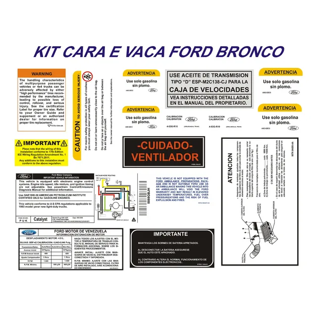 Calcomania Cara E Vaca Ford Bronco