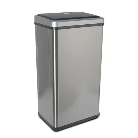 Cesto De Basura Automático Tacho Con Sensor 50lts Acero Inox
