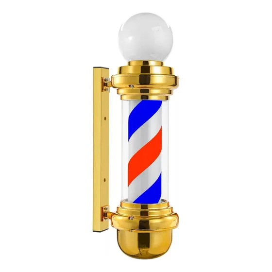 Poste De Luz De Peluquero, Poste De Barbería, Con La Bola 