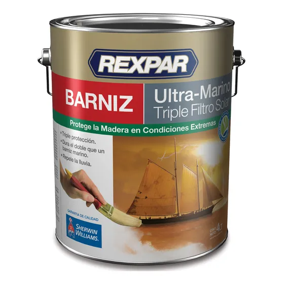 Pinturas Sherwin Williams Rexpar Barniz Ultra Marino 4 Lts