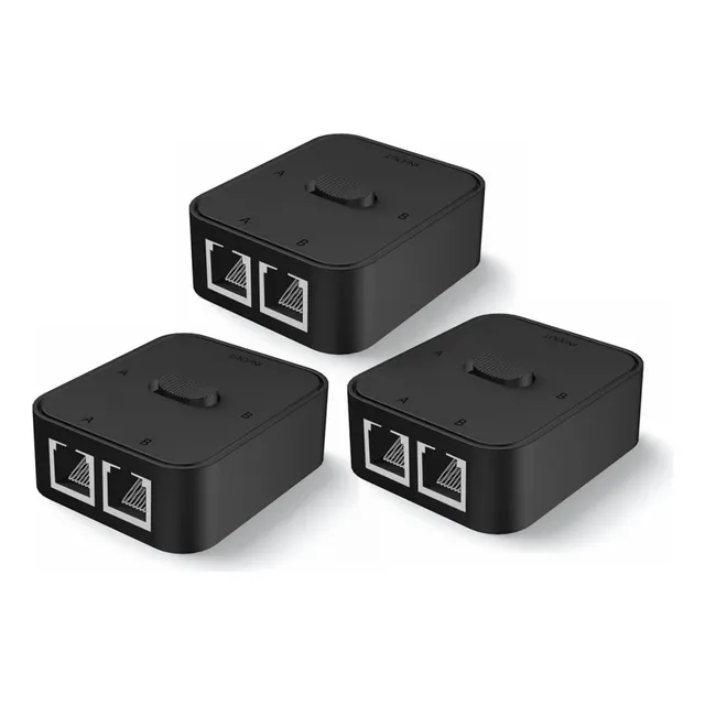 Conmutador De Red 3gigabit, Divisor De Conmutador Rj45 De 2 