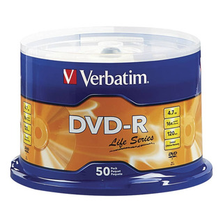 Dvd-r Virgen Marca Verbatim 50 Pzs Dvd-r Virgen Marca Verbatim 50 Pzs