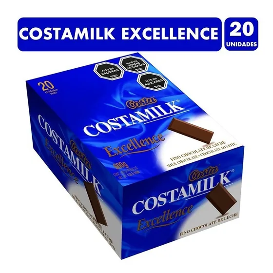 Chocolate Costamilk Excellence Costa (caja Con 20 Unidades)