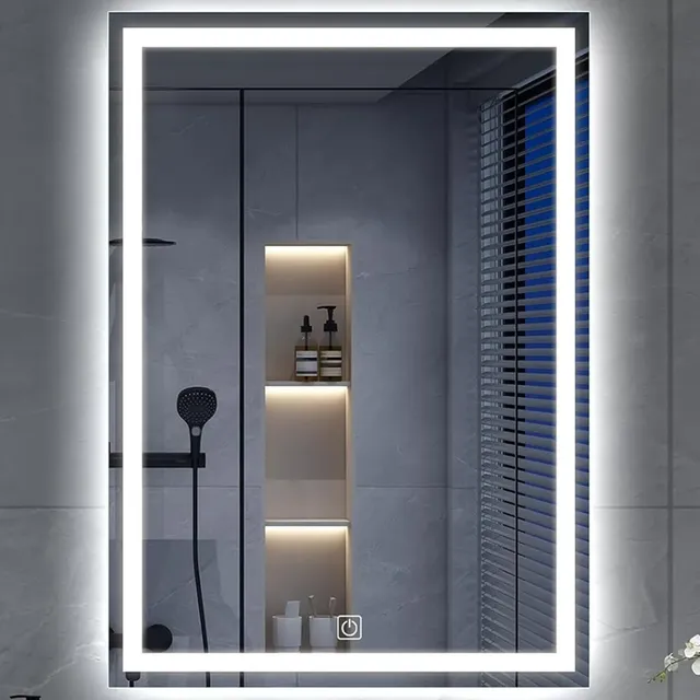 Espejo con luz LED táctil, 3 tonos