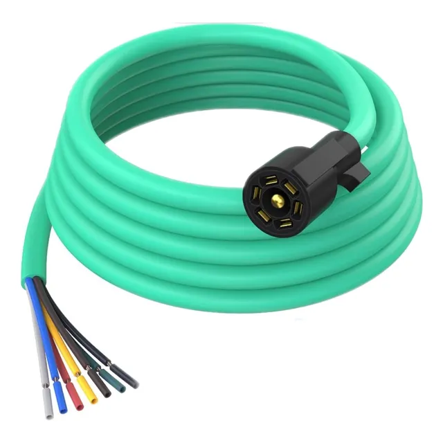 Extensión 16 Pies Conector 7 Vías Rv Trailer Remolque Zorra