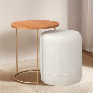 Conjunto Mesa Lateral E Puff Redondo Conjunto Mesa Lateral E Puff Redondo