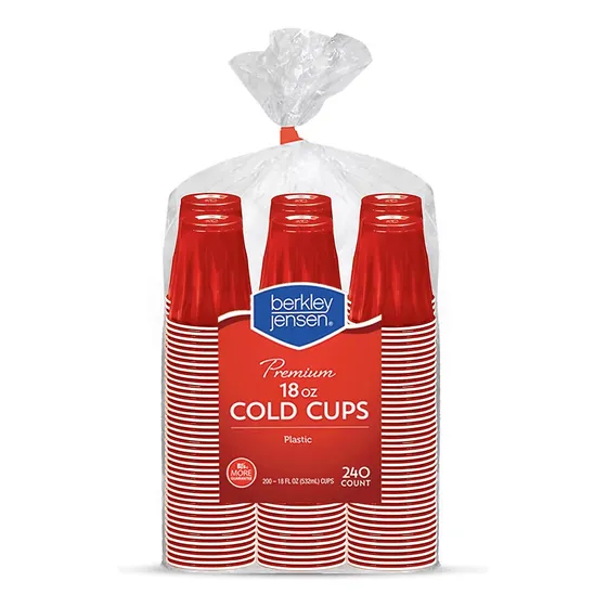 Vasos Plásticos Berkley Jensen 18 Oz Desechables 240 Vasos