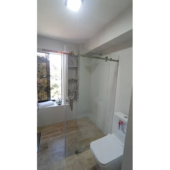Puertas Para Baño En Vidrio Templado (colgante - Corredizo)