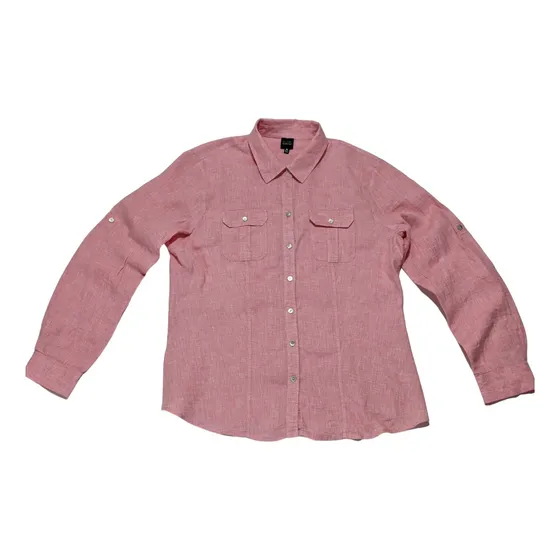 Bonita Camisa Blue. Manga Larga. Lino. Talla M.