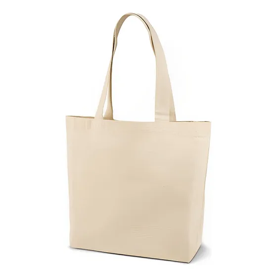 10 Sacolas Ecológicas 30x40x10 Com Fundo Em Algodão Cru Lisa