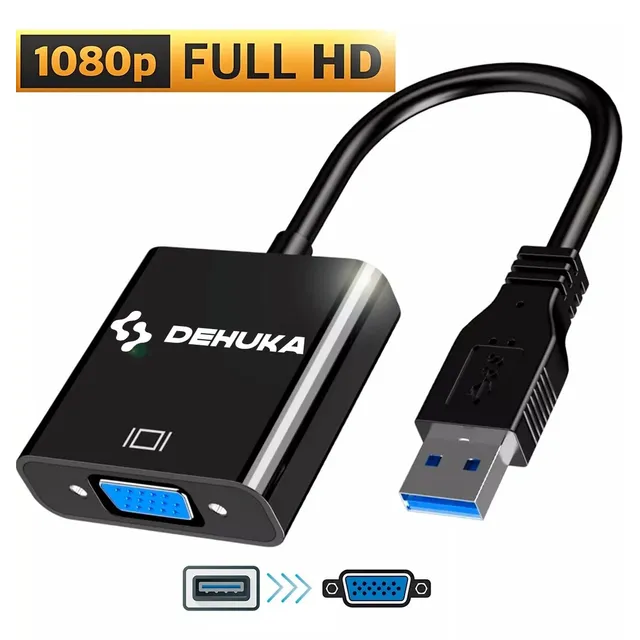 Adaptador Cable Usb 3.0 A Vga Extender Duplicar Pantalla Dehuka