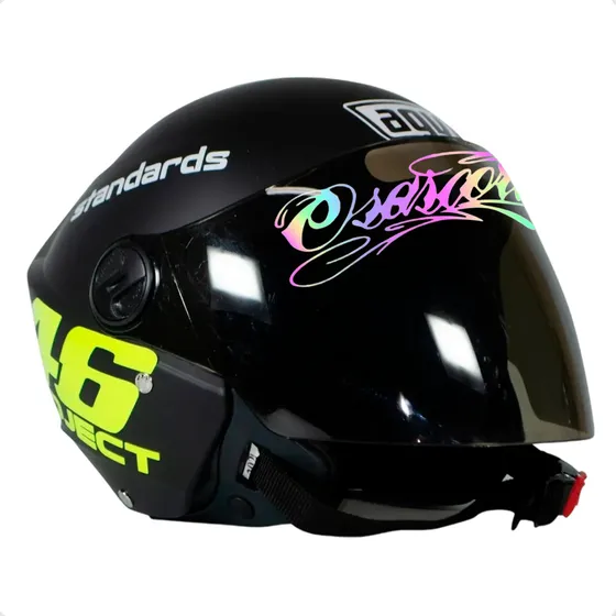 Capacete Aberto Pro Tork Liberty 3 Personalizado Osascorte Holográfico Tamanho 56 — foto 2