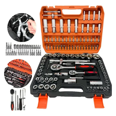 Jogo De Ferramentas Completo Soquetes E Chave Aço Crv 108pcs Vermelho
