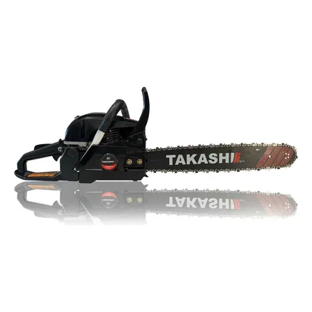 Motosierra A Gasolina Barra De 20 Pulgadas Y Cadena .325 .050 58cc Takashi Color Negro