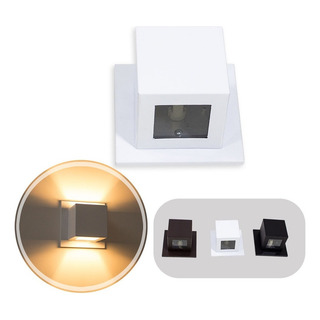 Arandela Box Cubo Pequena 2 Fachos Parede Muro St1318 Estrutura Branco Arandela Box Cubo Pequena 2 Fachos Parede Muro St1318 Estrutura Branco