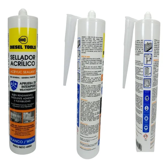 Sellador Acrílico A Impermeable Adhesión Y Flexibilidad