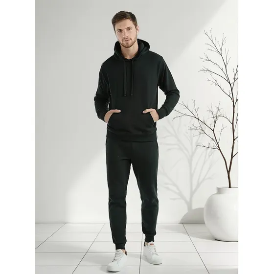 Sudadera Hombre Casual Con Gorro Bolsa Canguro Optima