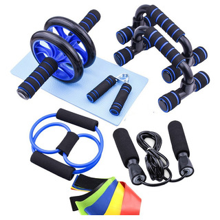 Kit Ejercicio 12 Rodillo Abdominal Barras Push-up Ejercitado Kit Ejercicio 12 Rodillo Abdominal Barras Push-up Ejercitado