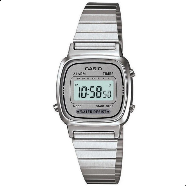 Relógio Casio Feminino Vintage Prata Tamanho Mini Original Relógio Casio Feminino Vintage Prata Tamanho Mini Original
