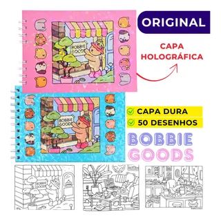 Livro De Colorir Desenhos Variados Cor Azul E Rosa Capa Dura Premium Com Brilho Hologråfica 50 Folhas Caderno - Para Crianças E Adultos Pintar Livro De Colorir Desenhos Variados Cor Azul E Rosa Capa Dura Premium Com Brilho Hologråfica 50 Folhas Caderno - Para Crianças E Adultos Pintar